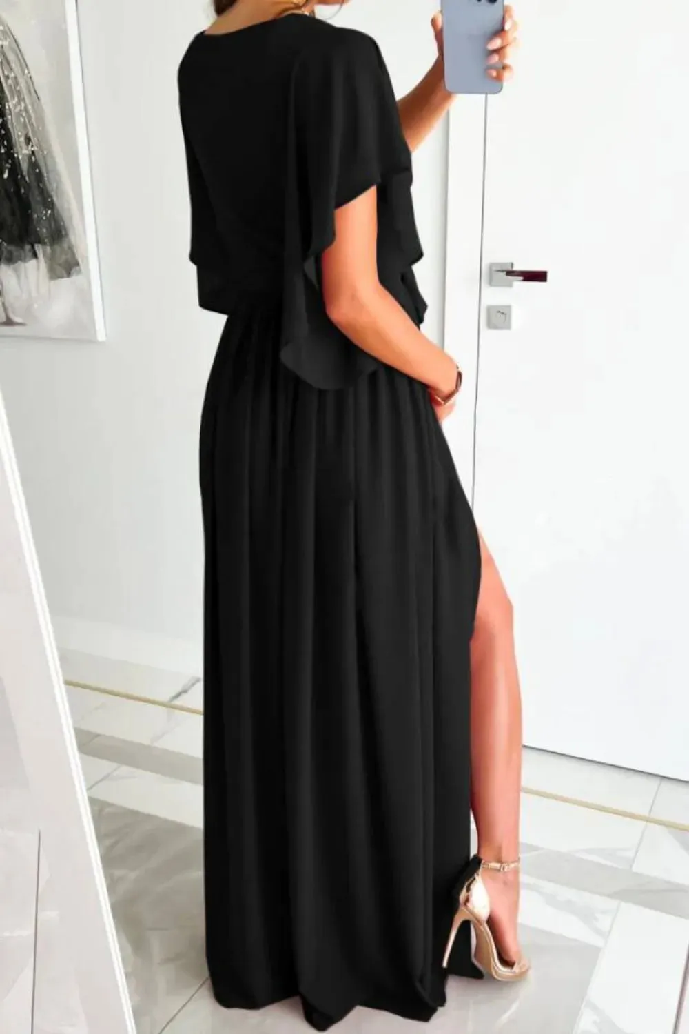 Surplice Flutter Sleeve Maxi Dress sold by Gigi Laurent product image thumbnail 5