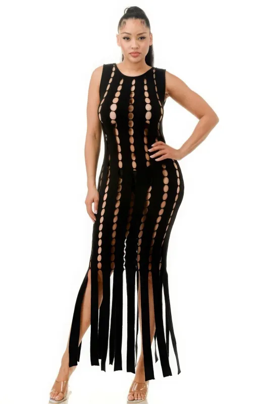 Cut Out Fringe Dress sold by Gigi Laurent