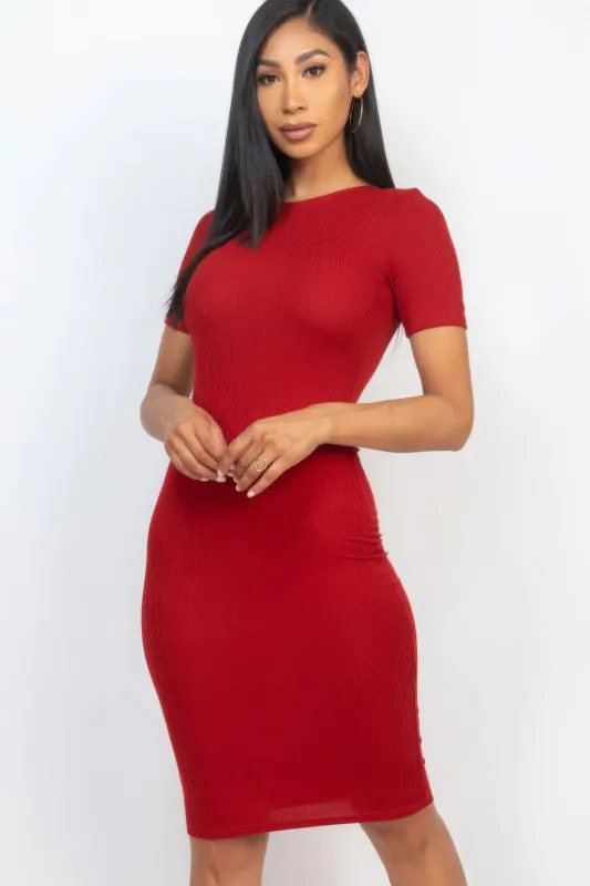 Ribbed Bodycon Midi Dress sold by Gigi Laurent