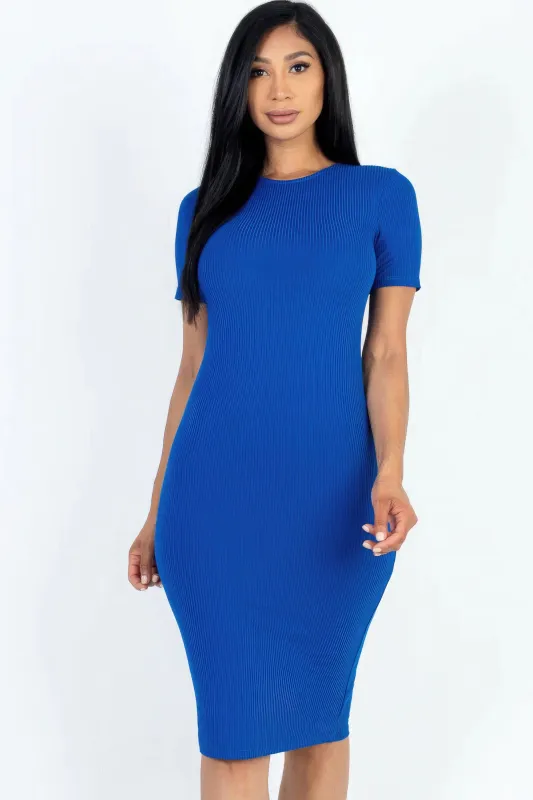 Ribbed Bodycon Midi Dress sold by Gigi Laurent