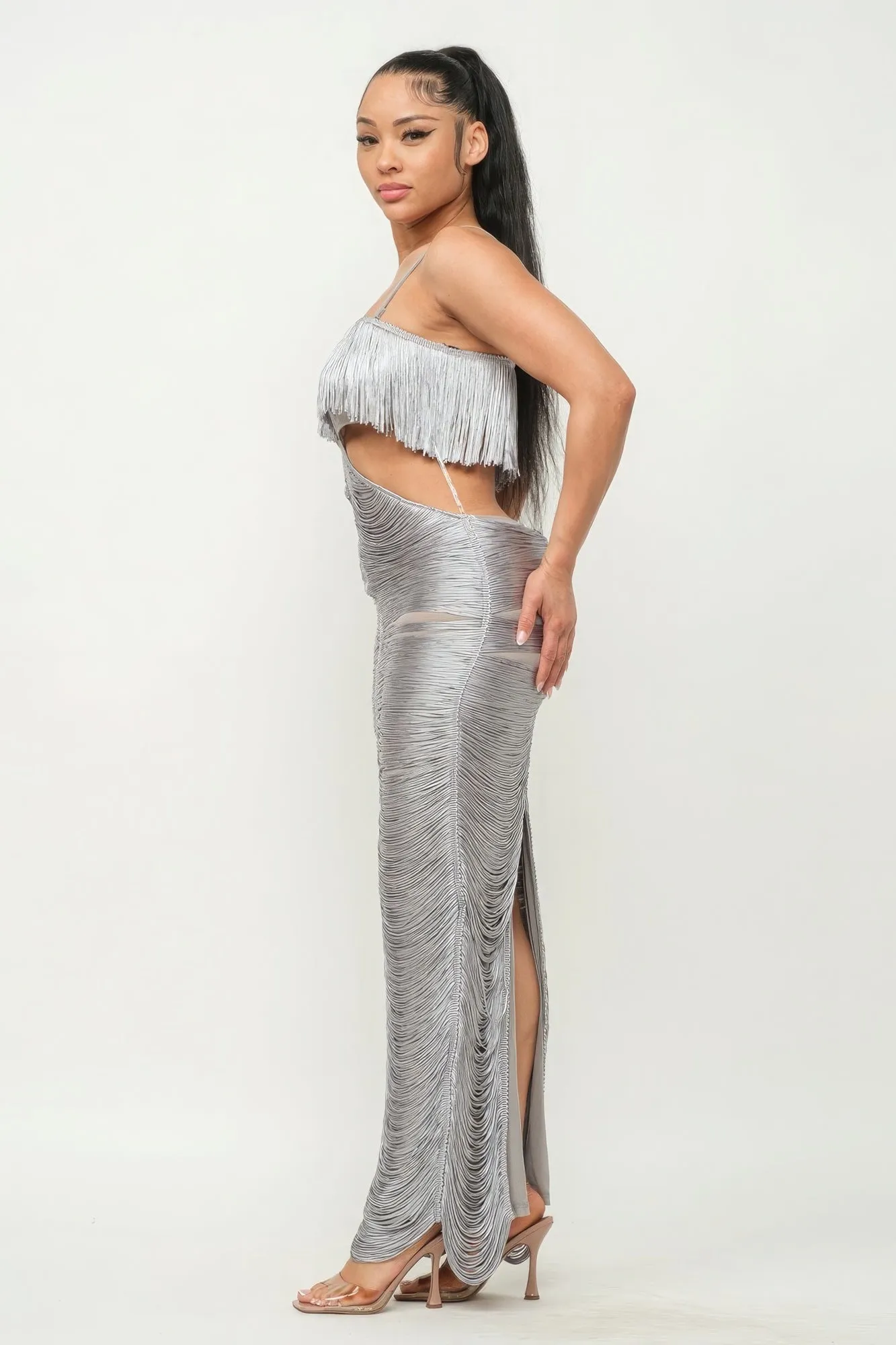 Lux Fringe Maxi Dress sold by Gigi Laurent product image thumbnail 4
