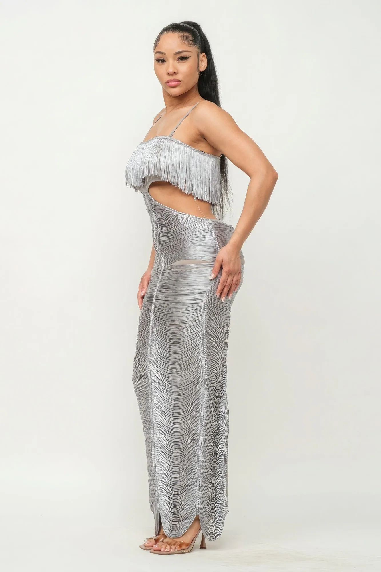 Lux Fringe Maxi Dress sold by Gigi Laurent product image thumbnail 3