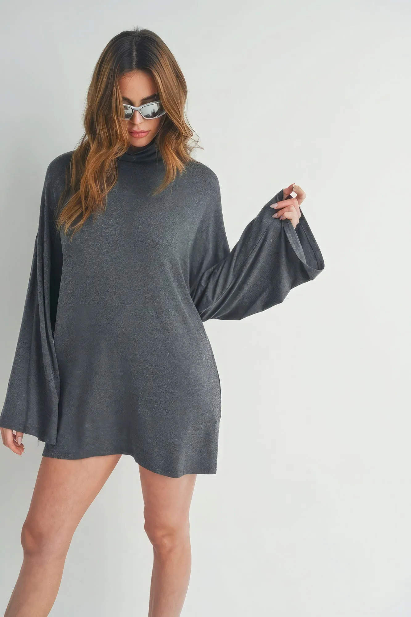 Bell Sleeve Turtle Neck Dress sold by Gigi Laurent
