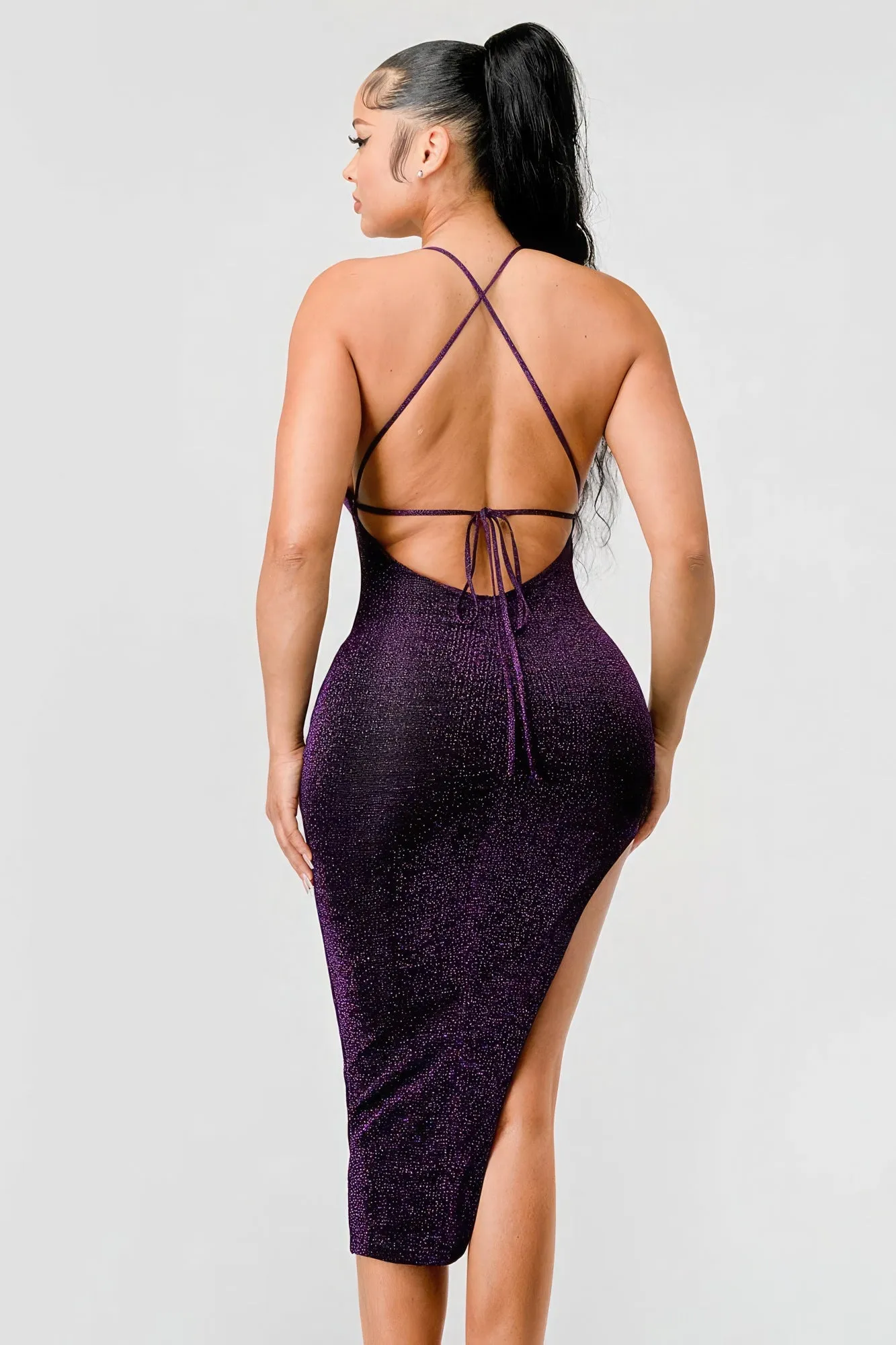 Metallic Glitter Sweetheart Dress sold by Gigi Laurent product image thumbnail 4