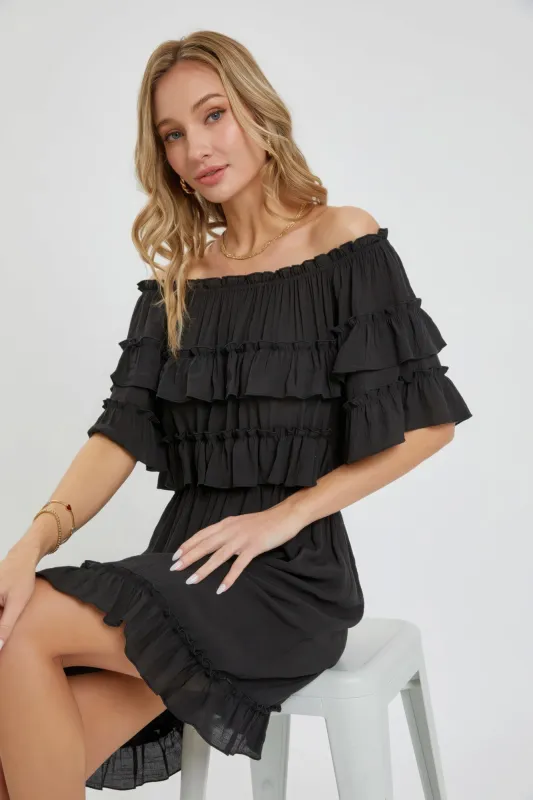 Off Shoulder Ruffle Dress sold by Gigi Laurent