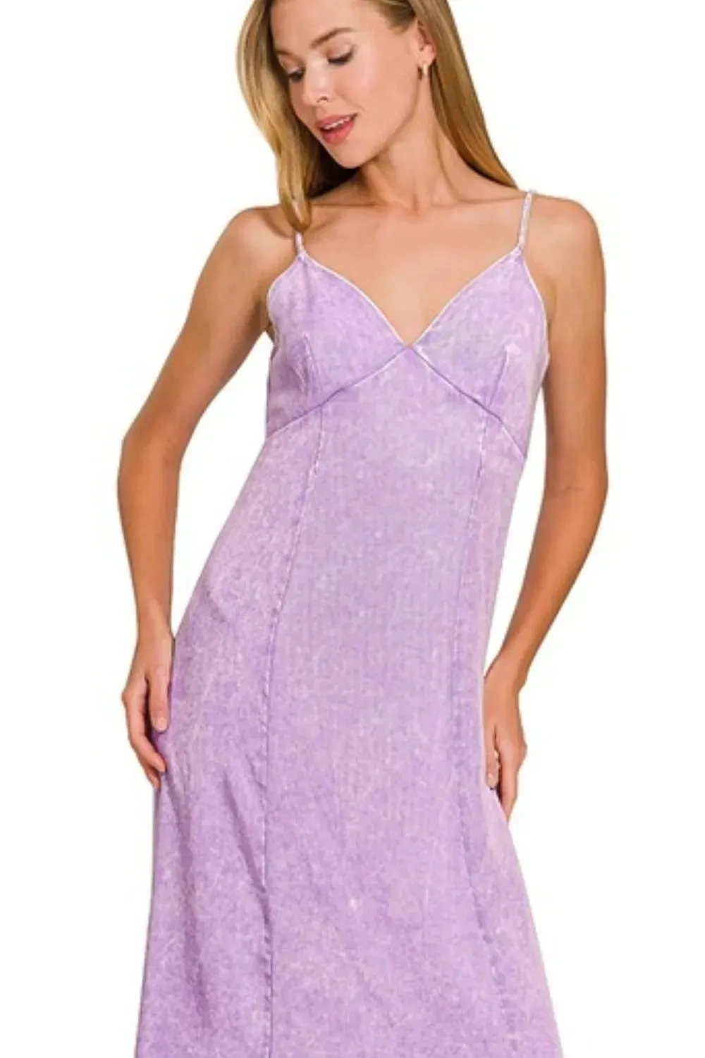 Zenana Tencel Mineral Washed Maxi Dress sold by Gigi Laurent product image thumbnail 2