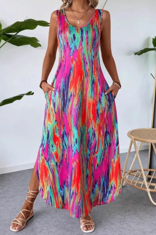 Scoop Neck Sleeveless Dress with Pockets sold by Gigi Laurent