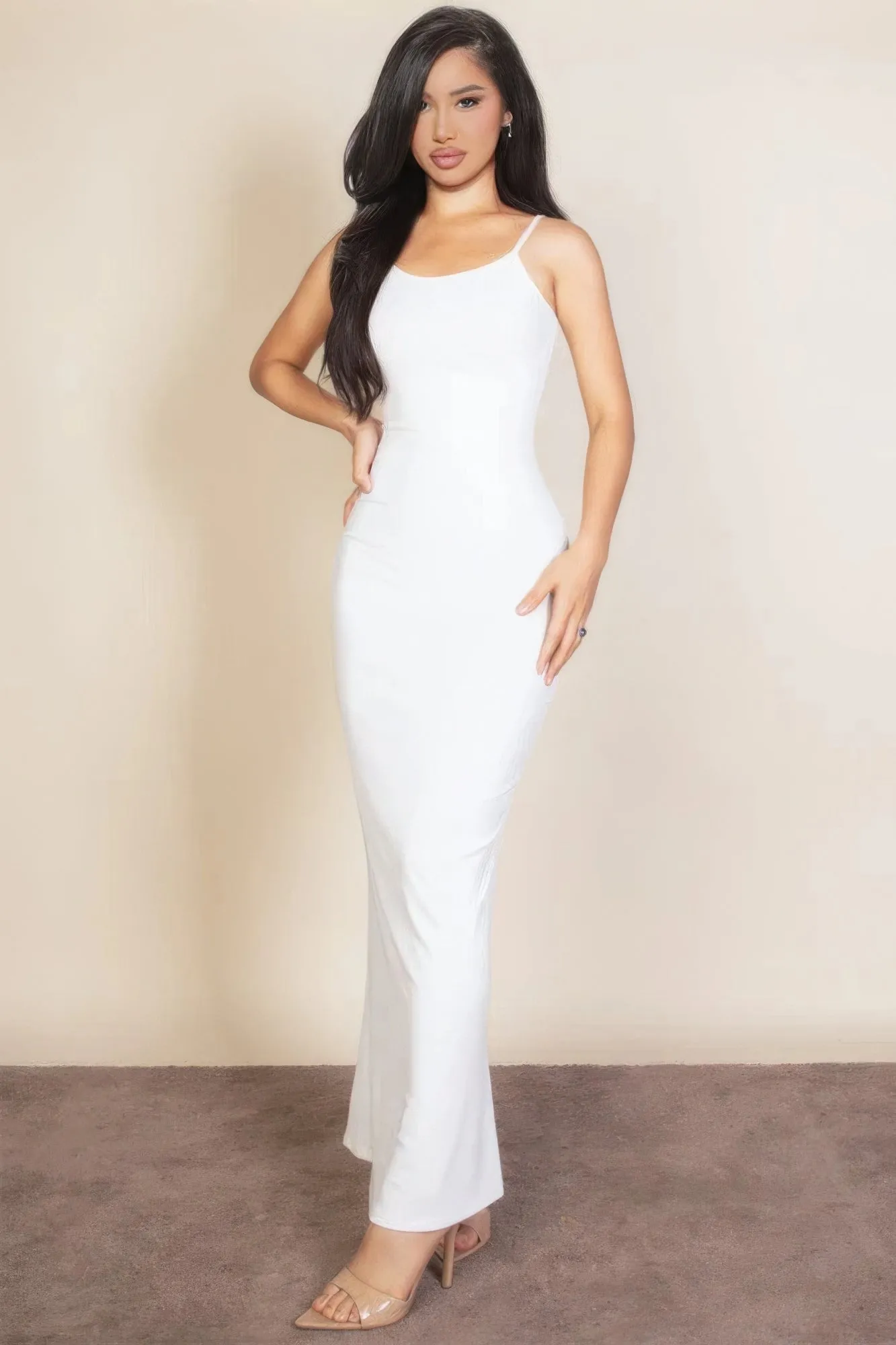 Ribbed Mermaid Hem Camisole Maxi Dress sold by Gigi Laurent