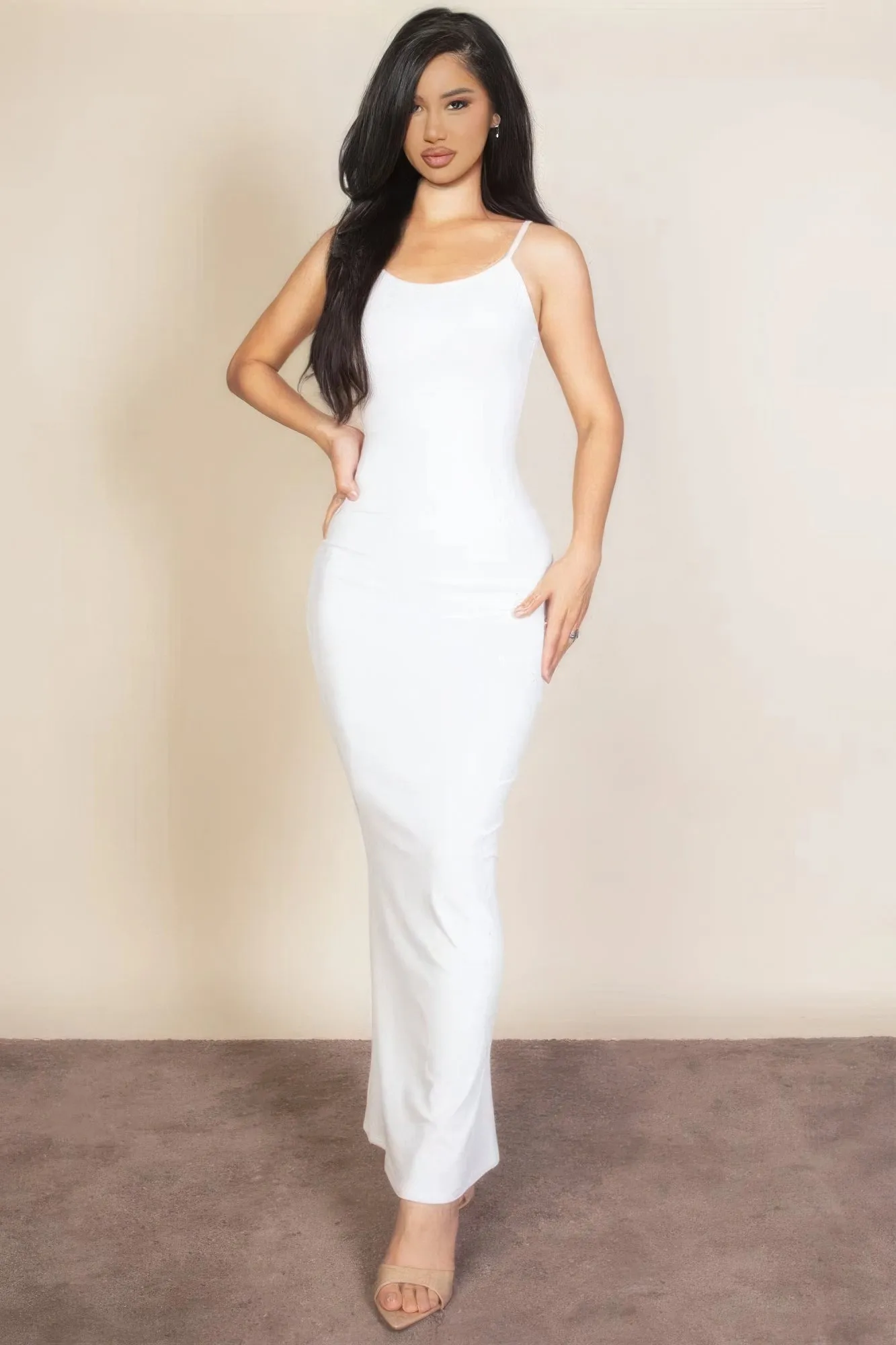 Ribbed Mermaid Hem Camisole Maxi Dress sold by Gigi Laurent product image thumbnail 2