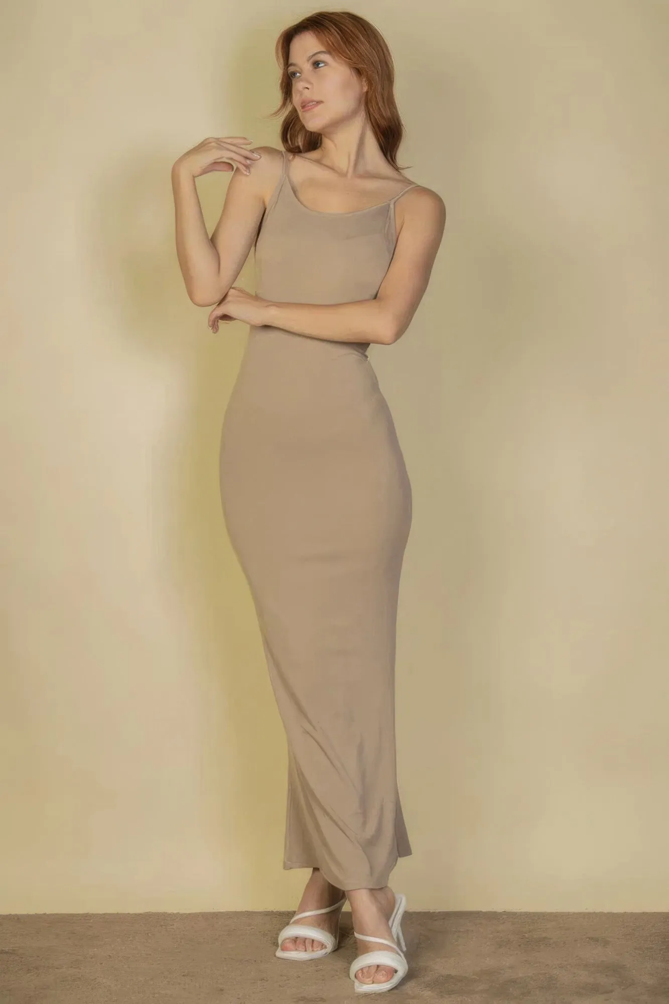 Ribbed Mermaid Hem Camisole Maxi Dress sold by Gigi Laurent product image thumbnail 2