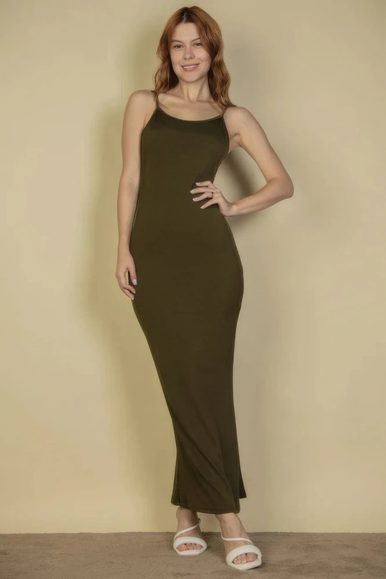 Ribbed Mermaid Hem Camisole Maxi Dress sold by Gigi Laurent product image thumbnail 2
