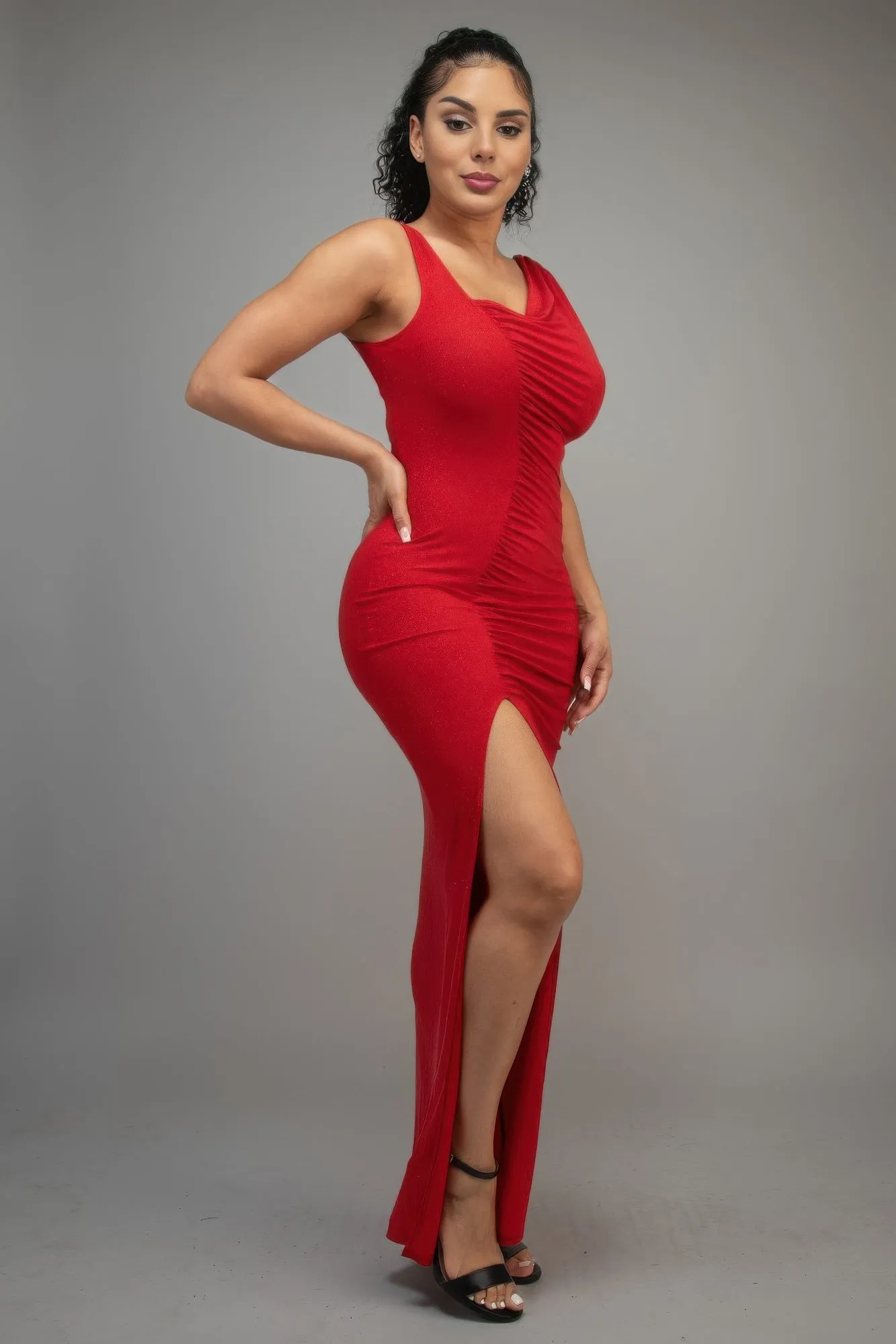 Glitter Slitted Dress sold by Gigi Laurent product image thumbnail 4