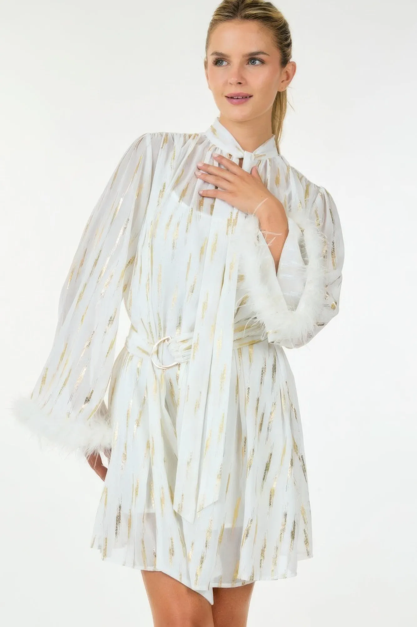 Metallic Print Short Dress sold by Gigi Laurent product image thumbnail 2