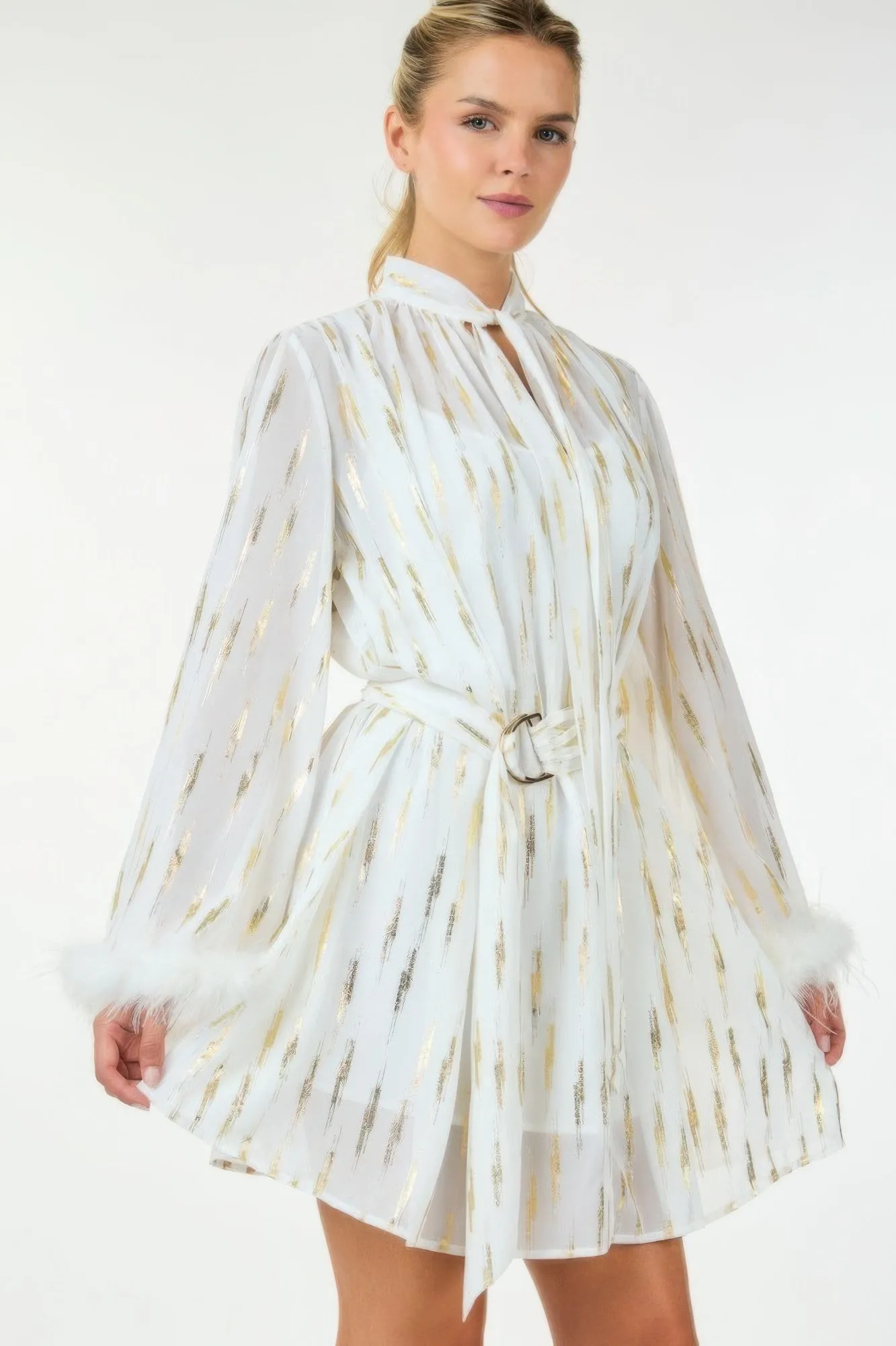 Metallic Print Short Dress sold by Gigi Laurent product image thumbnail 4