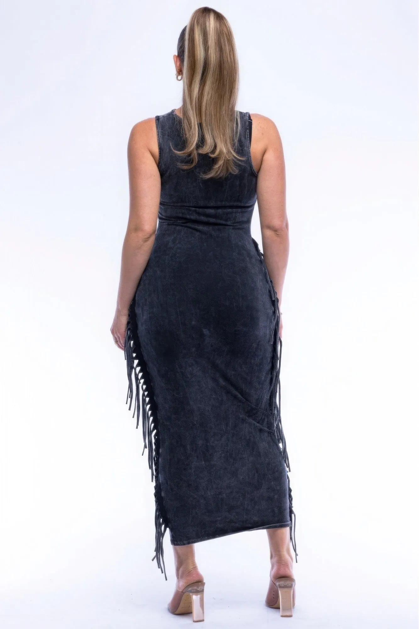 Fringe Cut Out Maxi Dress sold by Gigi Laurent product image thumbnail 4