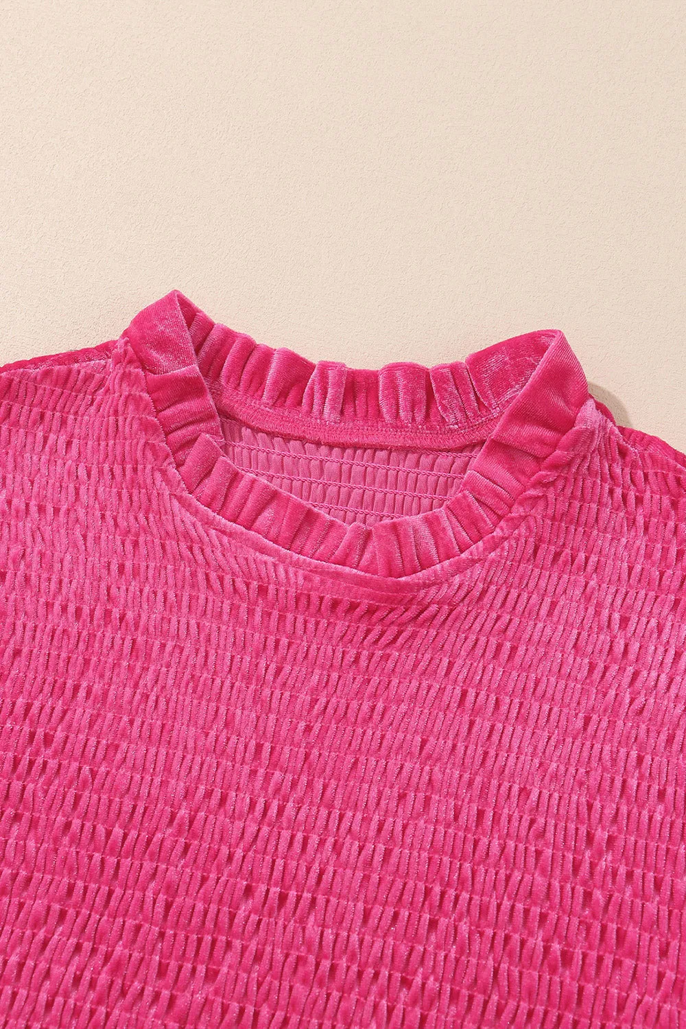 Smocked Round Neck Long Sleeve Dress sold by Gigi Laurent product image thumbnail 4