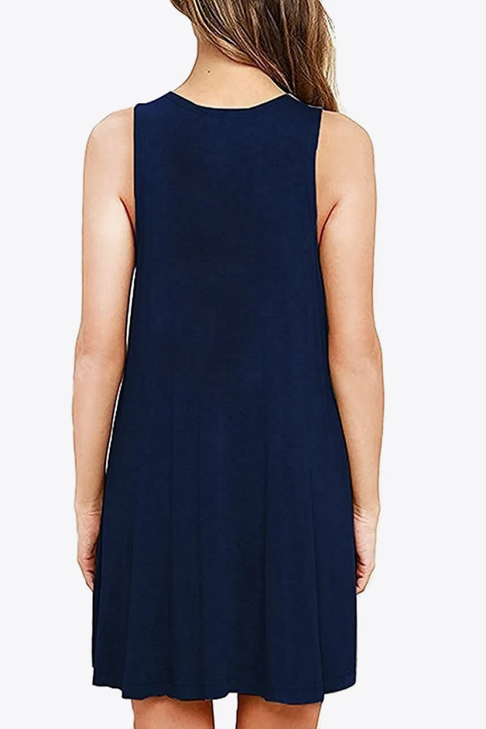 Full Size Round Neck Sleeveless Dress with Pockets sold by Gigi Laurent product image thumbnail 2