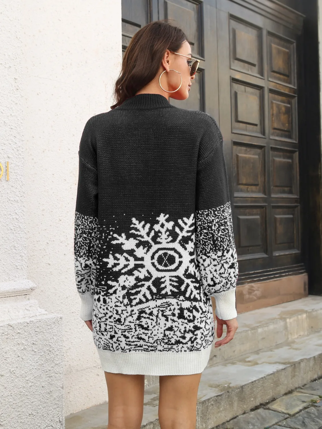 Snowflake Pattern Sweater Dress sold by Gigi Laurent product image thumbnail 2