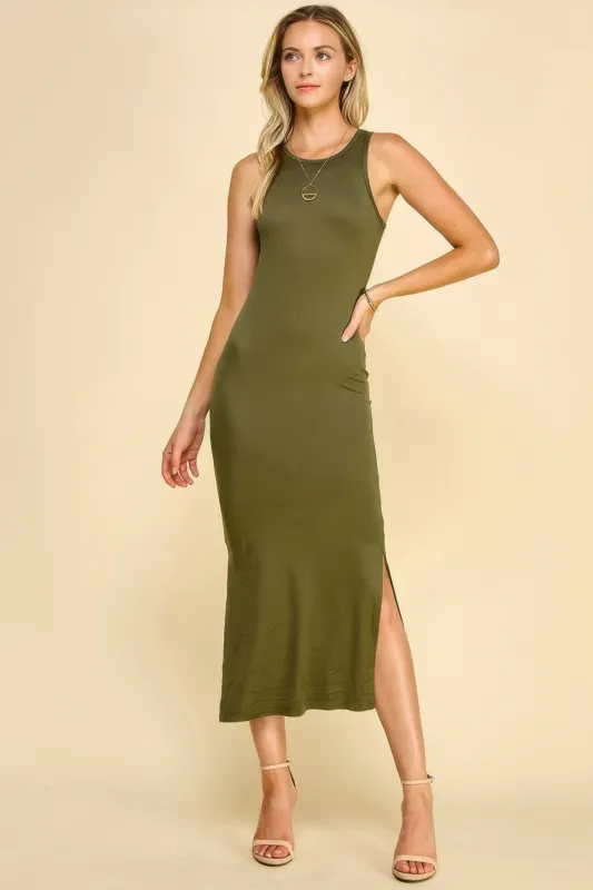 High Neck Side Slit Max Dress sold by Gigi Laurent