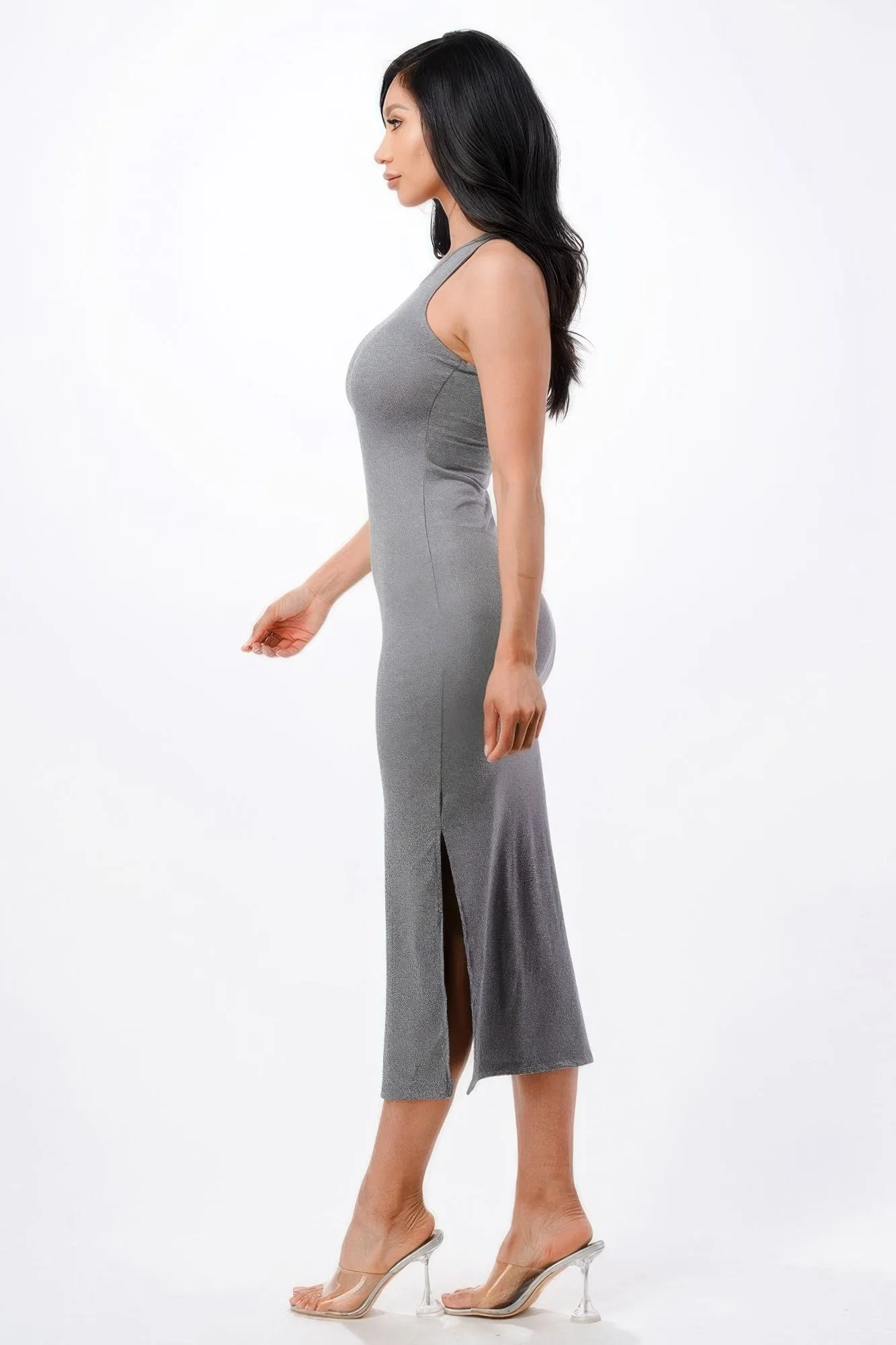 High Neck Side Slit Max Dress sold by Gigi Laurent product image thumbnail 2