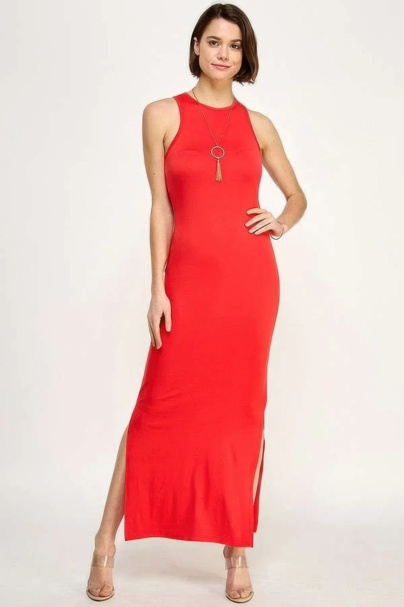 High Neck Side Slit Max Dress sold by Gigi Laurent