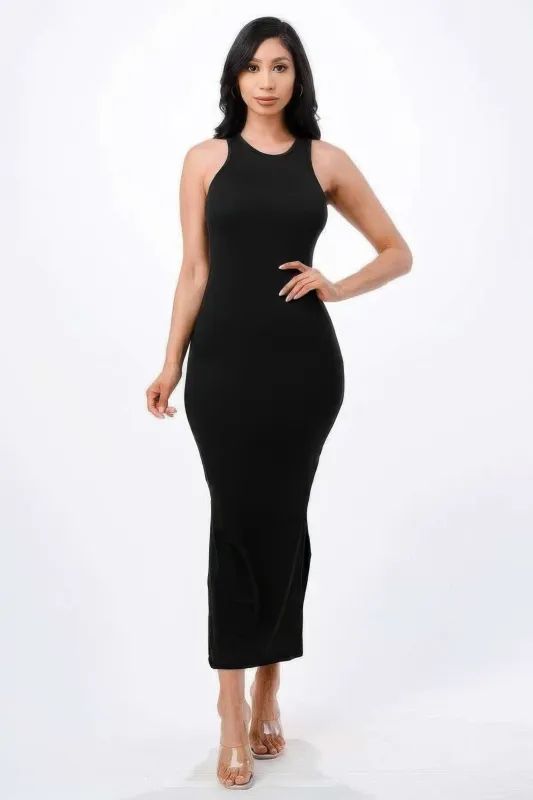 High Neck Side Slit Max Dress sold by Gigi Laurent