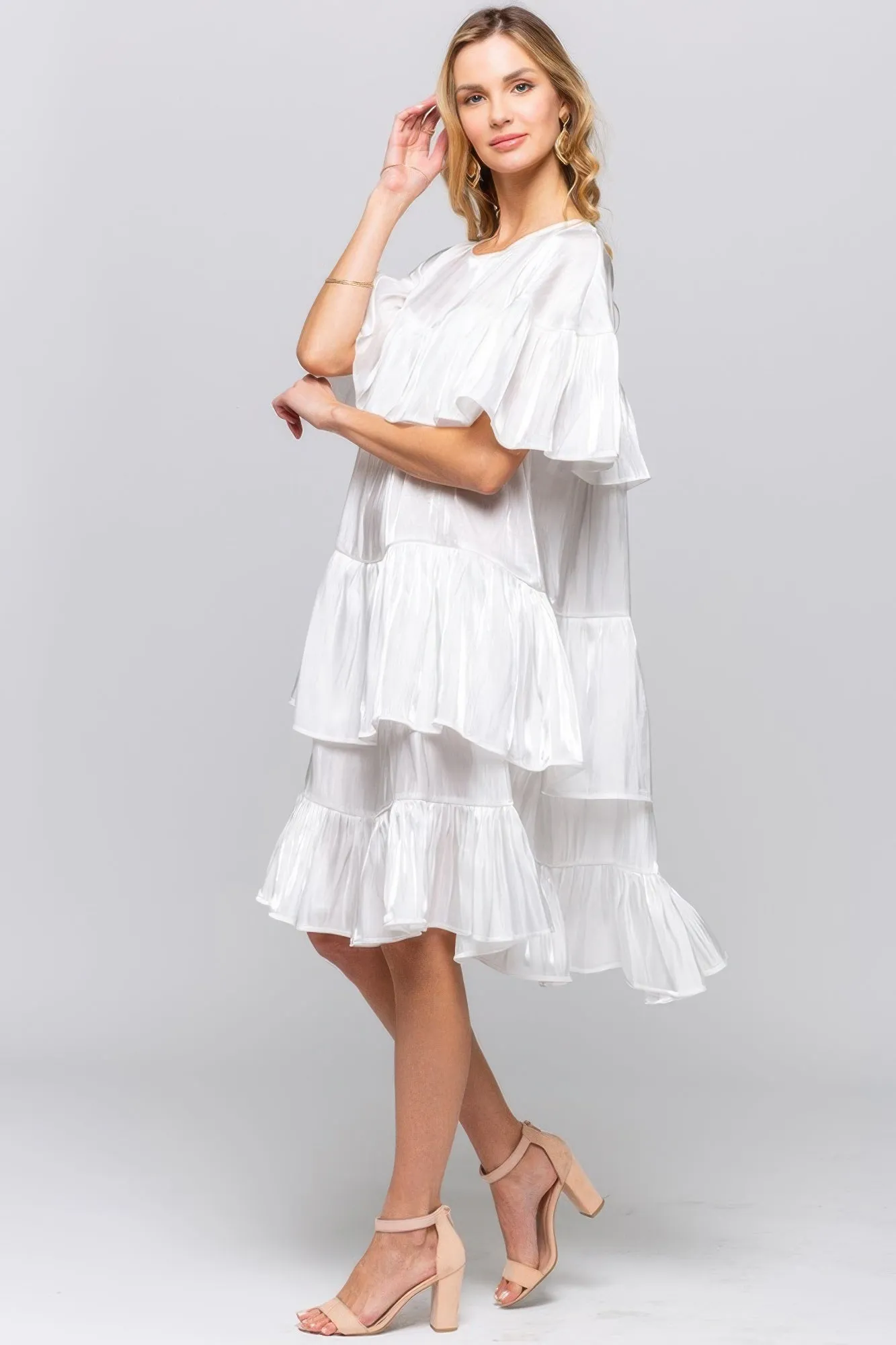 Ruffle Midi Dress sold by Gigi Laurent product image thumbnail 3