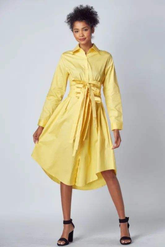 Shirt Dress With Tie Up Belt Detail sold by Gigi Laurent