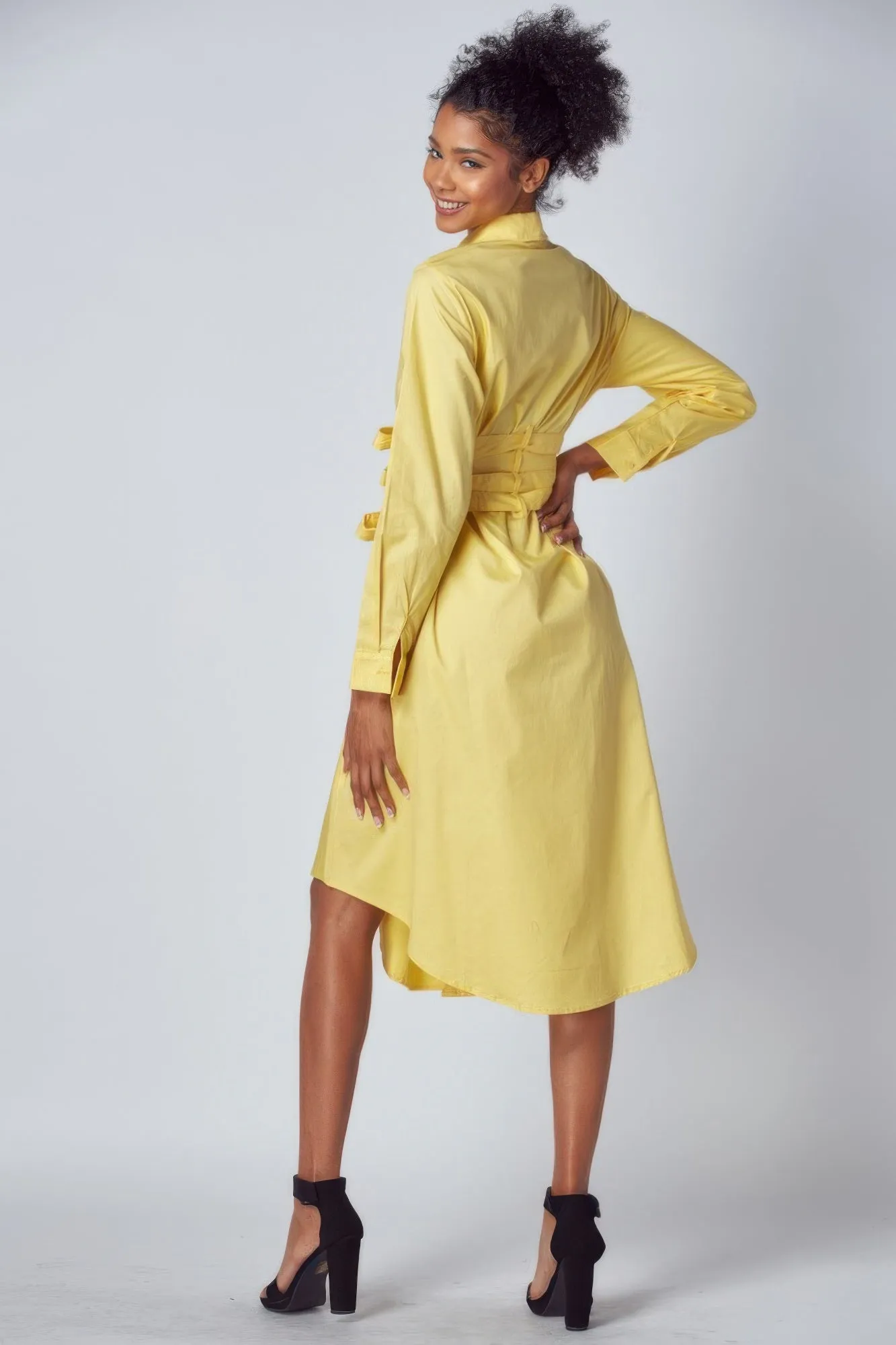 Shirt Dress With Tie Up Belt Detail sold by Gigi Laurent product image thumbnail 4