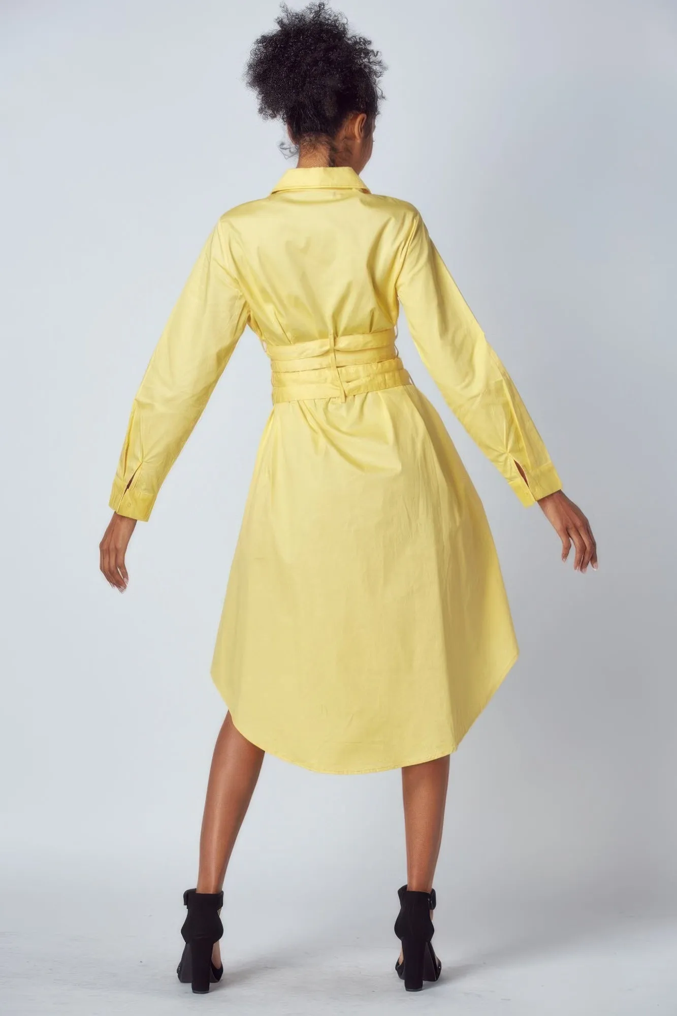 Shirt Dress With Tie Up Belt Detail sold by Gigi Laurent product image thumbnail 5