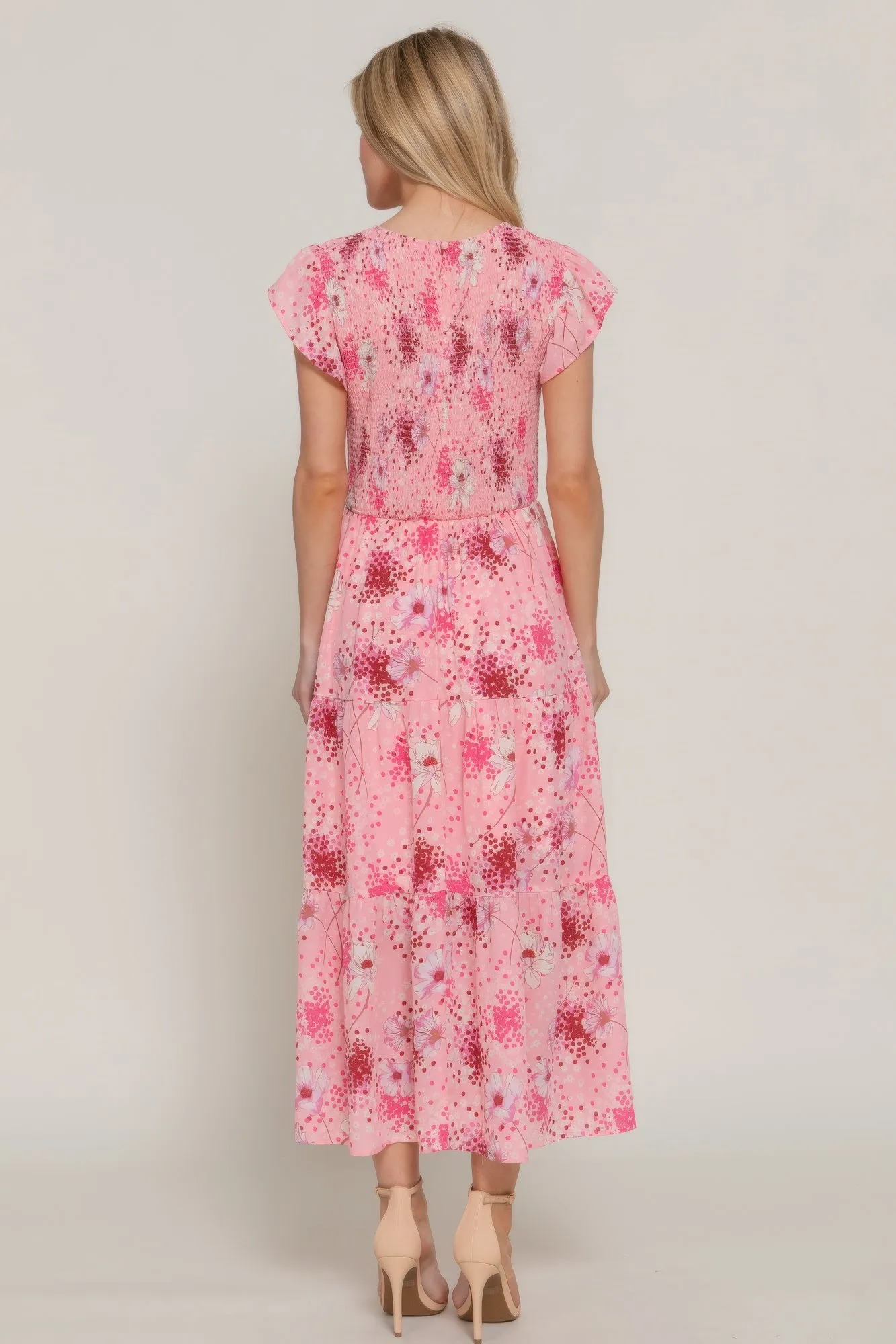 Ruffl Slv Smocked Floral Print Dresss sold by Gigi Laurent product image thumbnail 5