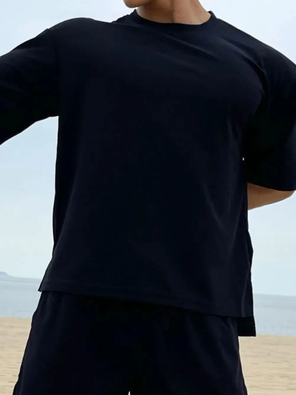 Men's Plus Size Round Neck Half Sleeve T-Shirt sold by Gigi Laurent product image thumbnail 4