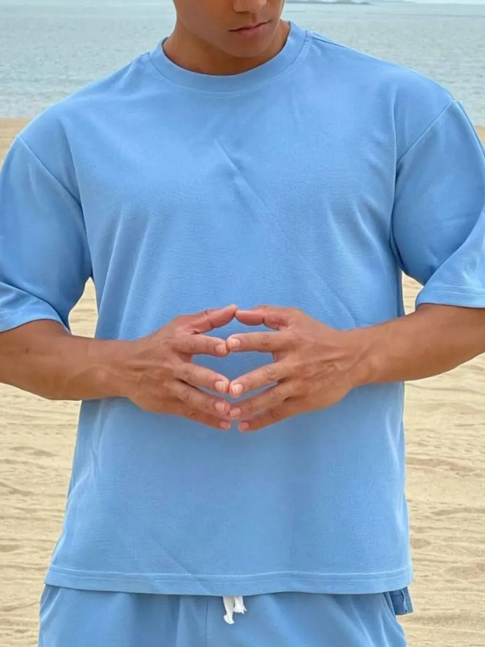 Men's Plus Size Round Neck Half Sleeve T-Shirt sold by Gigi Laurent product image thumbnail 3