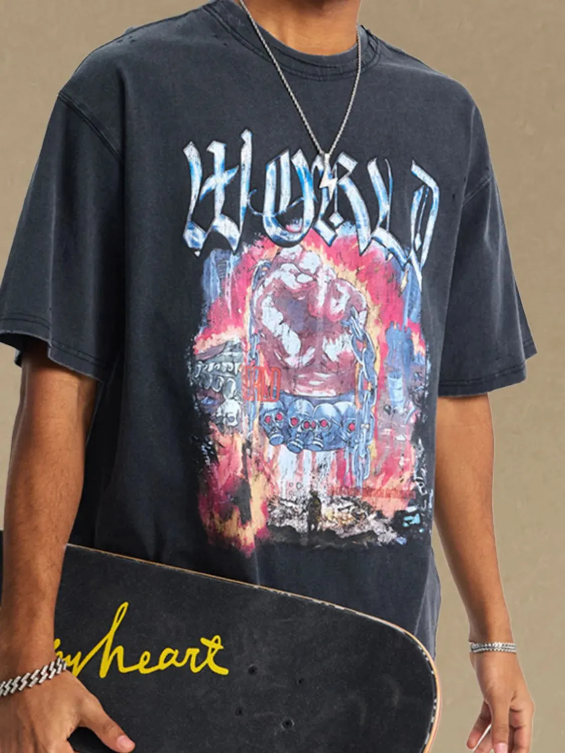 Men's Graphic Round Neck Half Sleeve T-Shirt sold by Gigi Laurent product image thumbnail 2