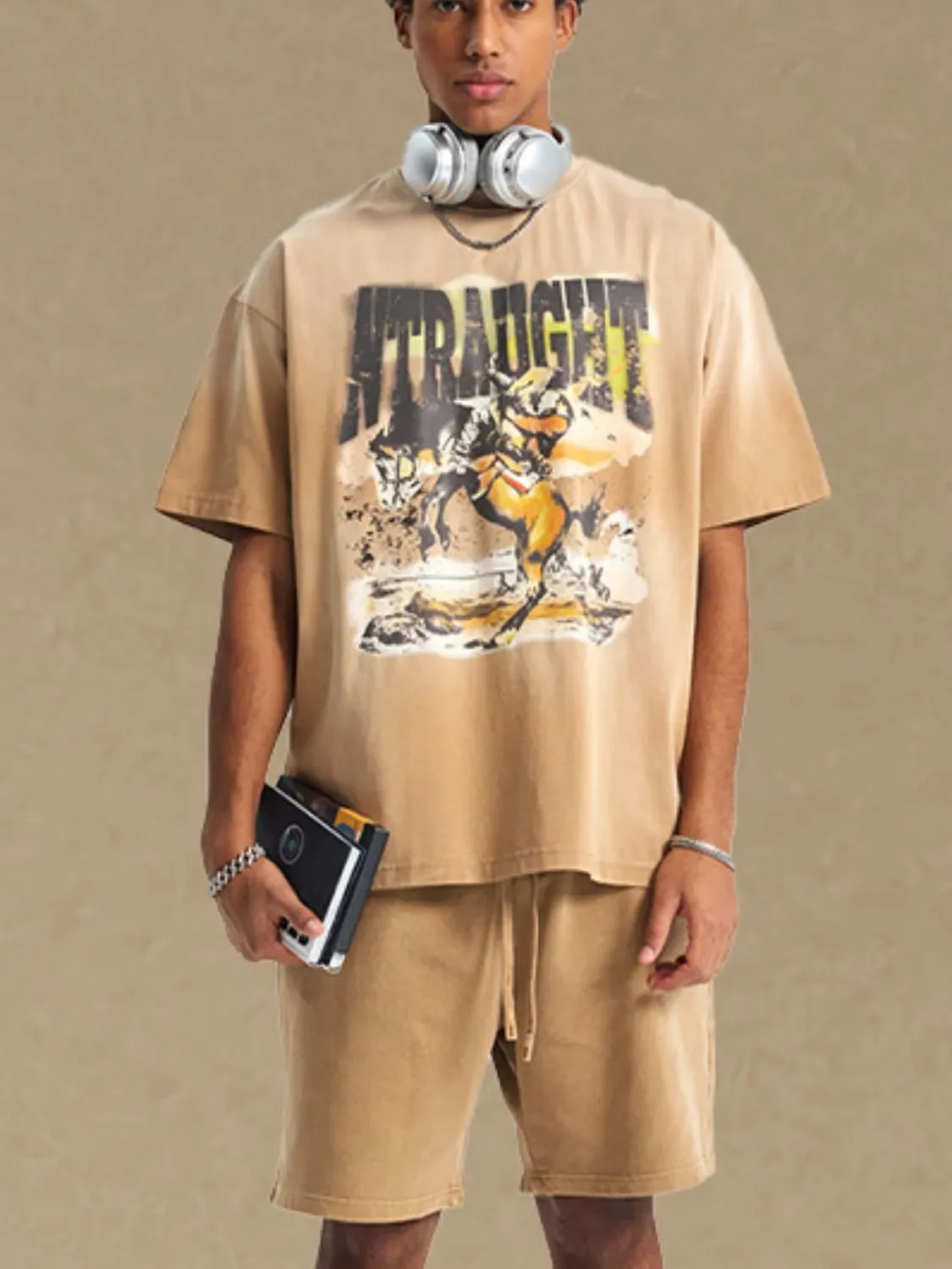 Men's Graphic Round Neck Half Sleeve T-Shirt sold by Gigi Laurent product image thumbnail 4