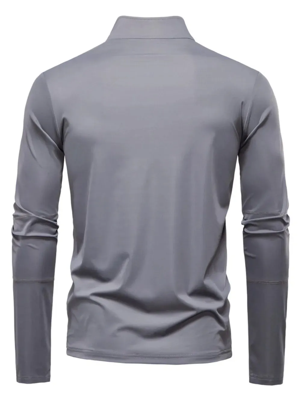 Men's Sun Protection Long Sleeve Half-Zip T-Shirt sold by Gigi Laurent product image thumbnail 2