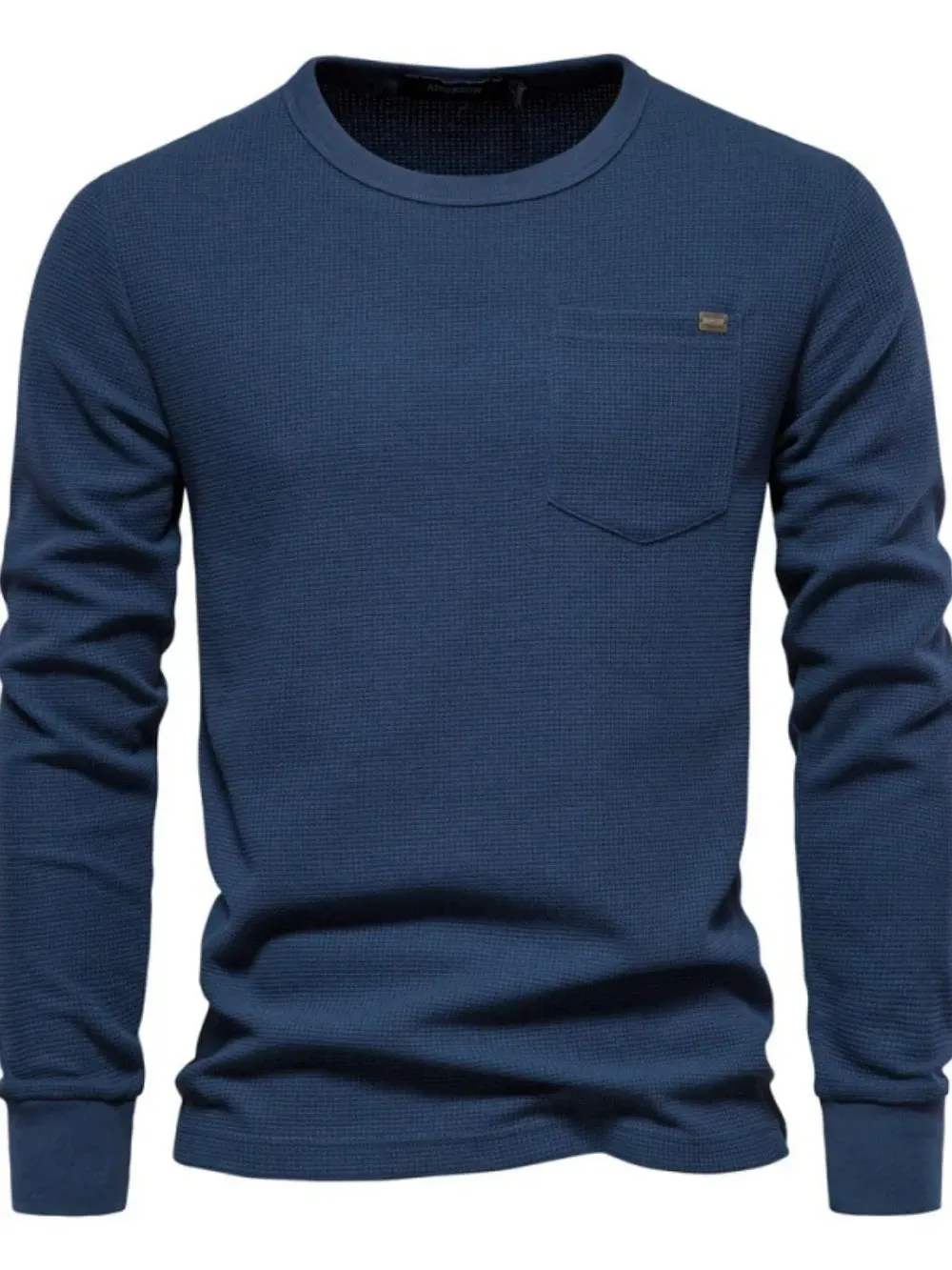 Men's Waffle-Knit Round Neck T-Shirt sold by Gigi Laurent product image thumbnail 2