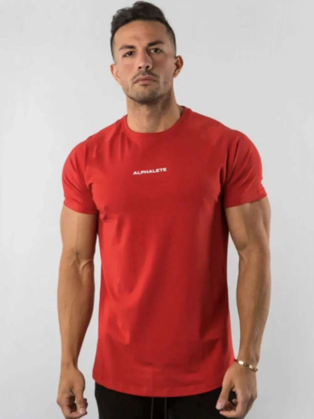 Men's Plus Size Letter Round Neck Short Sleeve T-Shirt sold by Gigi Laurent product image thumbnail 5