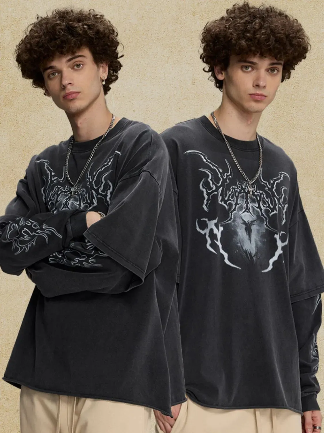 Men's Round Neck Graphic T-Shirt sold by Gigi Laurent product image thumbnail 3