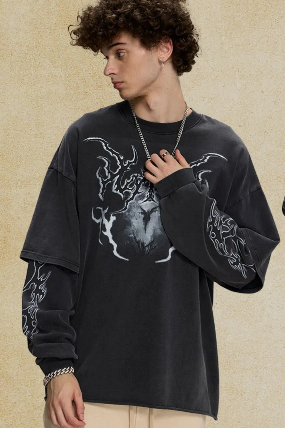 Men's Round Neck Graphic T-Shirt sold by Gigi Laurent product image thumbnail 2