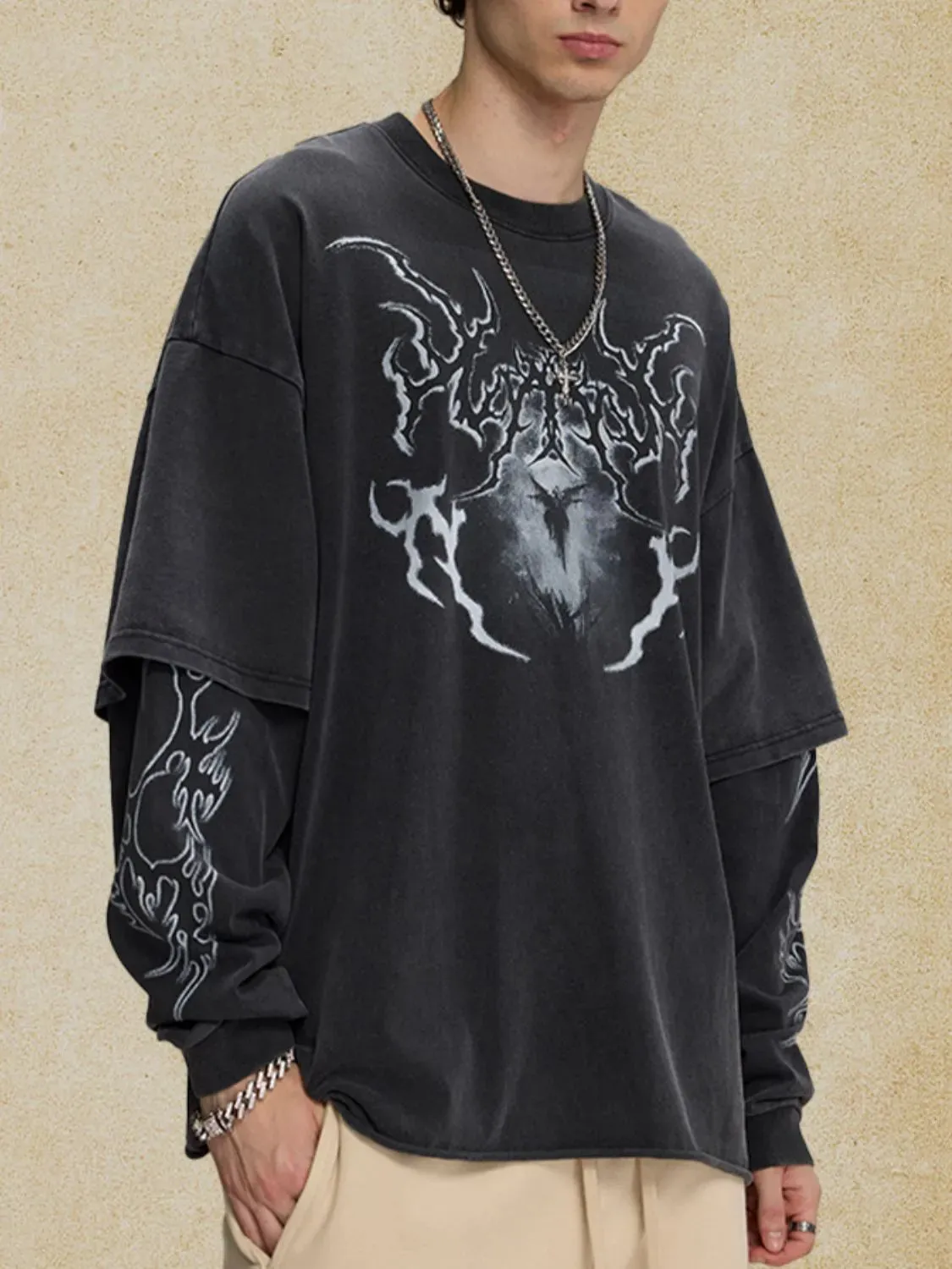 Men's Round Neck Graphic T-Shirt sold by Gigi Laurent product image thumbnail 5