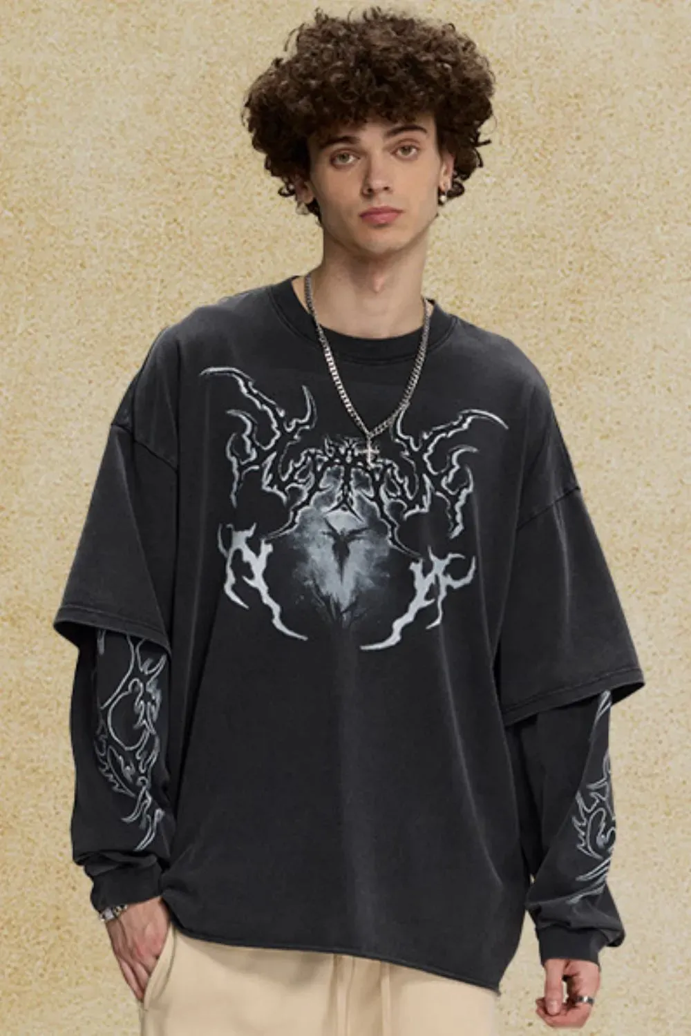 Men's Round Neck Graphic T-Shirt sold by Gigi Laurent