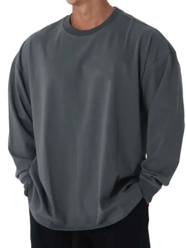 Men's Plus Size Round Neck Long Sleeve T-Shirt sold by Gigi Laurent