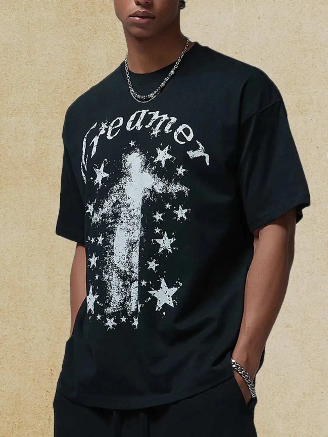 Men's Graphic Round Neck Half Sleeve T-Shirt sold by Gigi Laurent