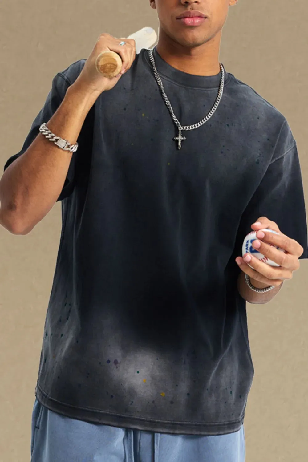 Men's Round Neck Half Sleeve T-Shirt sold by Gigi Laurent product image thumbnail 4