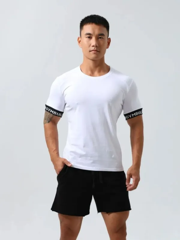 Men's Round Neck Contrast Short Sleeve T-Shirt sold by Gigi Laurent