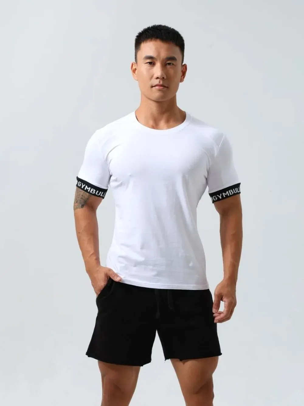 Men's Round Neck Contrast Short Sleeve T-Shirt sold by Gigi Laurent