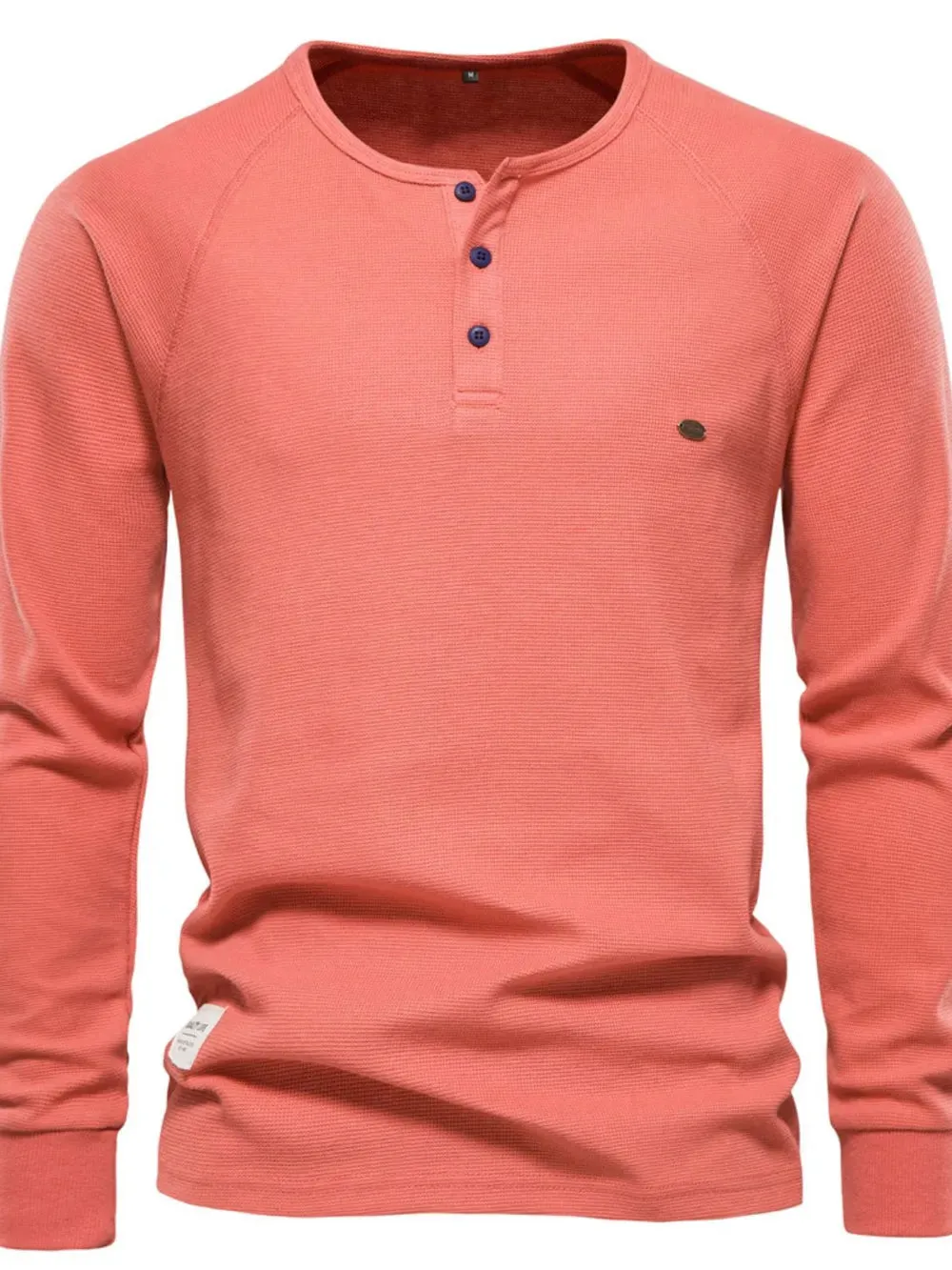 Men's Waffle-Knit Long Sleeve T-Shirt sold by Gigi Laurent product image thumbnail 3