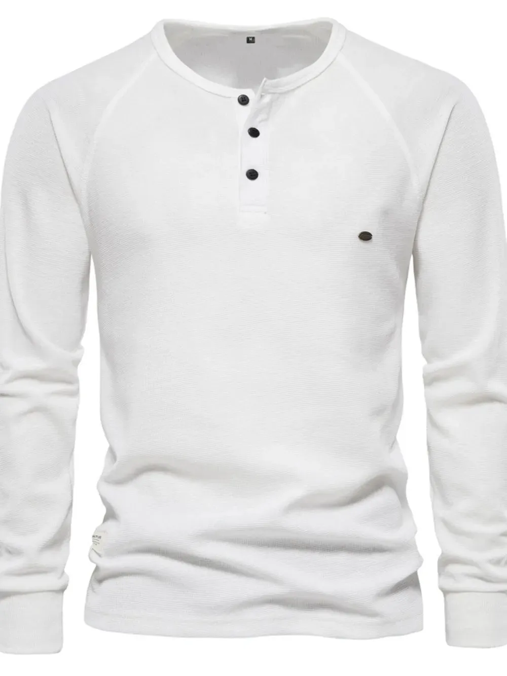 Men's Waffle-Knit Long Sleeve T-Shirt sold by Gigi Laurent product image thumbnail 2