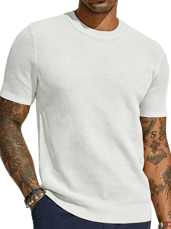 Men's Full Size Round Neck Short Sleeve T-Shirt Plus Size sold by Gigi Laurent